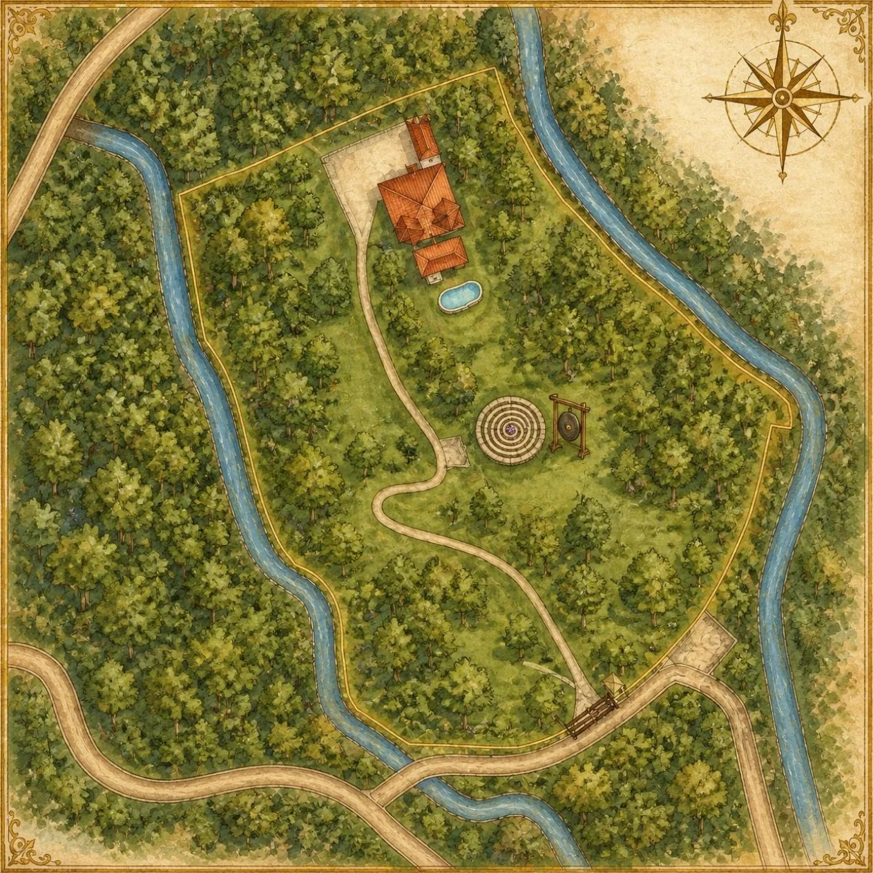 Illustrated map